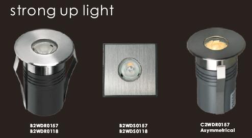 1 * 2 W Small Type 45° | 35° Asymmetrical Light Buried LED Inground Floor light 0