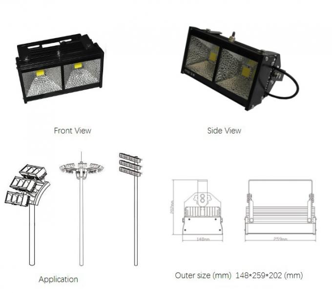 60W Integrated Chip LED Outdoor Flood Lamps , Commercial Flood Lights IP65 Rating 1