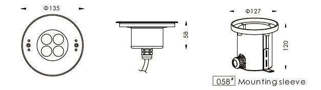 C4XC0457 C4XC0418 4 * 2 W Wall Recessed LED Underwater Pool Lights 316 Stainless Steel Housing IP68 Waterproof 1