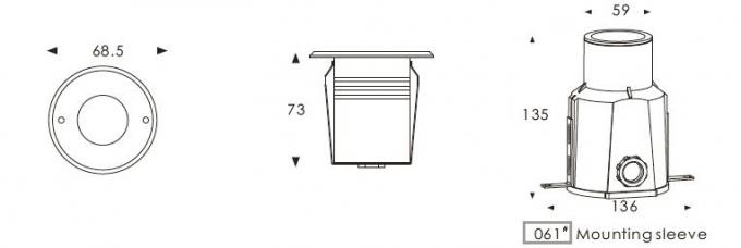 C4A0158 C4A0106 12V / 24V 3W 可调光 RGB LED 水下泳池灯小尺寸 OEM / ODM可用 1