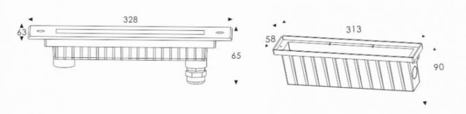 B4SL0616 B4SL0618 C4SL0616 24V 6 * 2W IP68 LED Linear Underwater Swimming Pool Wall Washer Lights 0