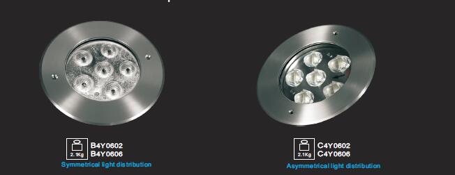 6 * 2W or 3W 18W Slim Type Design LED Underwater Pool Lights Diameter Φ160mm For Recreational Facilities 0