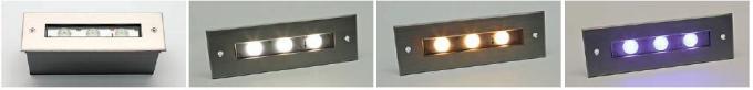 Modern Design Asymmetrical Recessed LED Step Lights IP65 / IP67 24V or 110V  220V 3 * 2W 2
