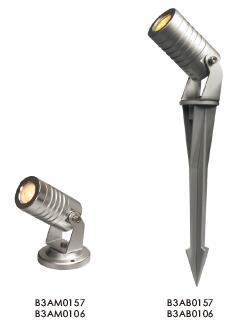 1 * 3W Energy Efficiency LED Landscape Spot Lights Silver Anodized Body With Spike 1