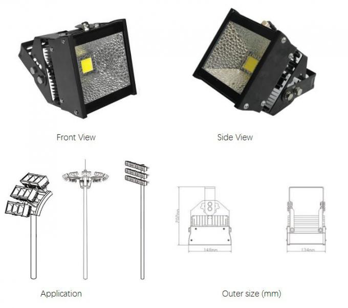 30W 90 Degree Wide Beam Outdoor LED Flood Lights with Bracket OEM / ODM Available 1