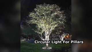 Circular LED Underground Light For Pillars Trees