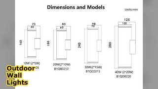 20W LED Wall Lights Up Down Outdoor Lighting
