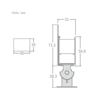 IP67 Flexible Linear LED Wall Washer Light 24VDC 24W For Architectural